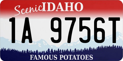 ID license plate 1A9756T