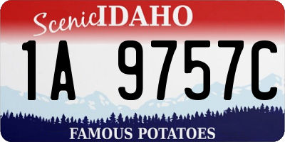ID license plate 1A9757C