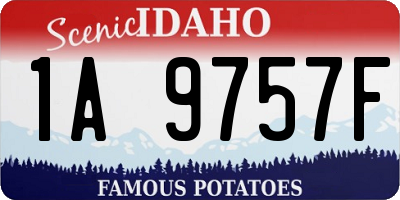 ID license plate 1A9757F