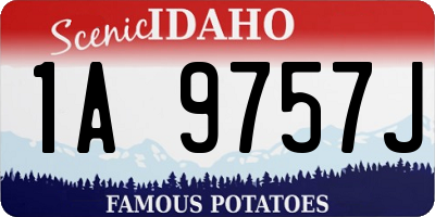 ID license plate 1A9757J