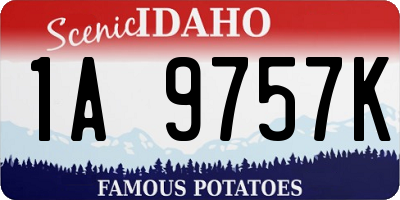 ID license plate 1A9757K
