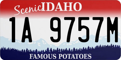 ID license plate 1A9757M