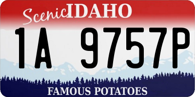 ID license plate 1A9757P
