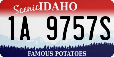 ID license plate 1A9757S