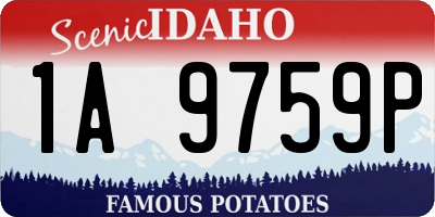 ID license plate 1A9759P