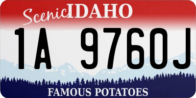 ID license plate 1A9760J