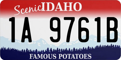 ID license plate 1A9761B
