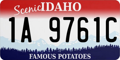 ID license plate 1A9761C