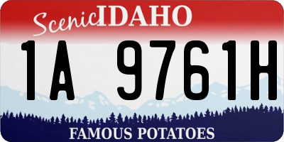 ID license plate 1A9761H