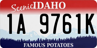 ID license plate 1A9761K