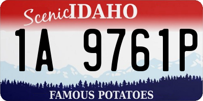 ID license plate 1A9761P