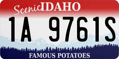 ID license plate 1A9761S