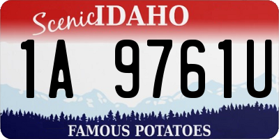 ID license plate 1A9761U