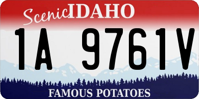 ID license plate 1A9761V
