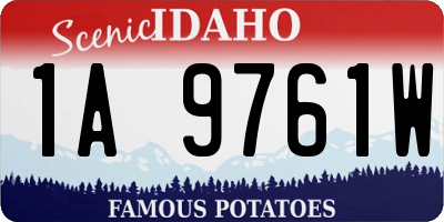 ID license plate 1A9761W