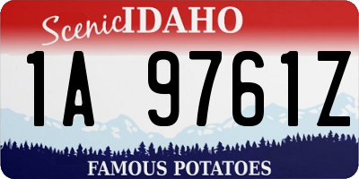 ID license plate 1A9761Z