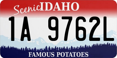ID license plate 1A9762L