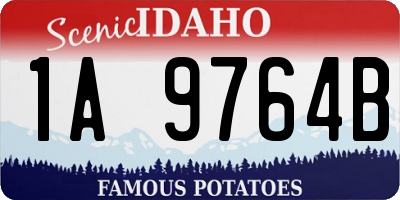 ID license plate 1A9764B