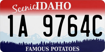 ID license plate 1A9764C