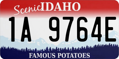 ID license plate 1A9764E