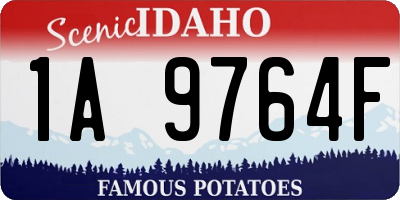 ID license plate 1A9764F