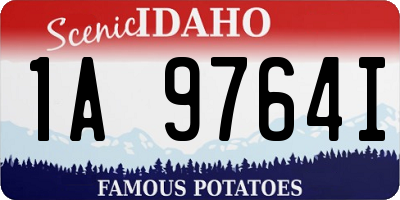 ID license plate 1A9764I