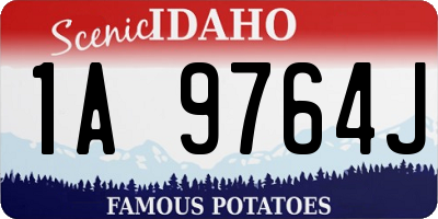 ID license plate 1A9764J