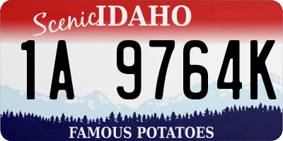 ID license plate 1A9764K