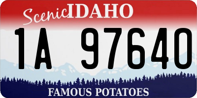 ID license plate 1A9764O