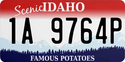 ID license plate 1A9764P