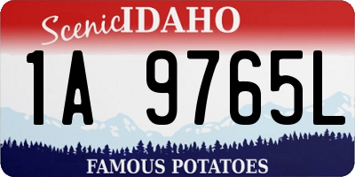 ID license plate 1A9765L
