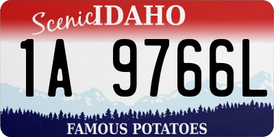 ID license plate 1A9766L