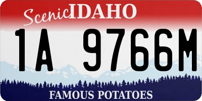 ID license plate 1A9766M