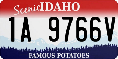 ID license plate 1A9766V