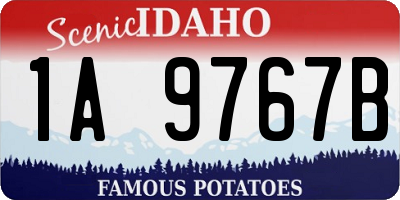 ID license plate 1A9767B