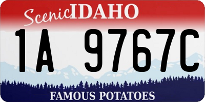 ID license plate 1A9767C