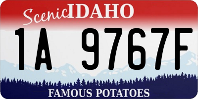 ID license plate 1A9767F