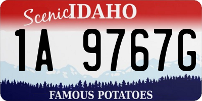 ID license plate 1A9767G