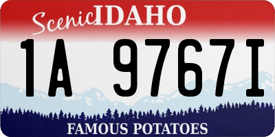 ID license plate 1A9767I