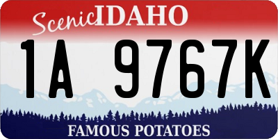 ID license plate 1A9767K