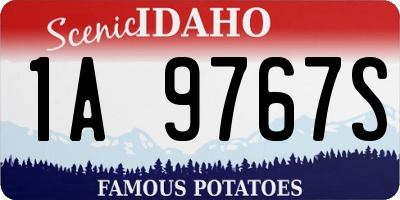 ID license plate 1A9767S