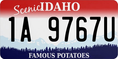ID license plate 1A9767U