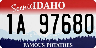 ID license plate 1A9768O