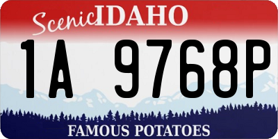 ID license plate 1A9768P