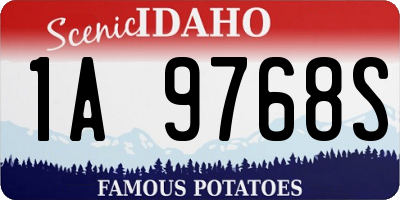 ID license plate 1A9768S