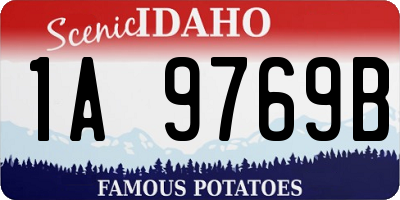 ID license plate 1A9769B