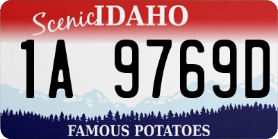 ID license plate 1A9769D