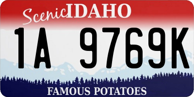ID license plate 1A9769K