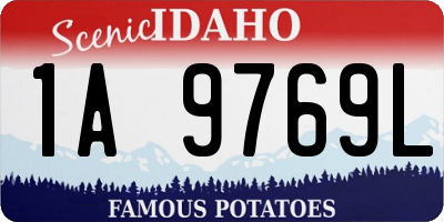 ID license plate 1A9769L