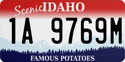 ID license plate 1A9769M